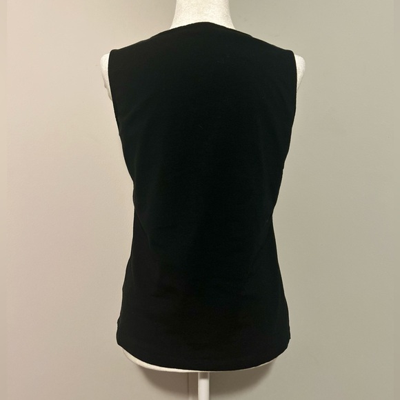 Tommy Hilfiger Women’s Flower Embroidered Shell Top,Size Medium,Red/Black Color - Picture 6 of 8